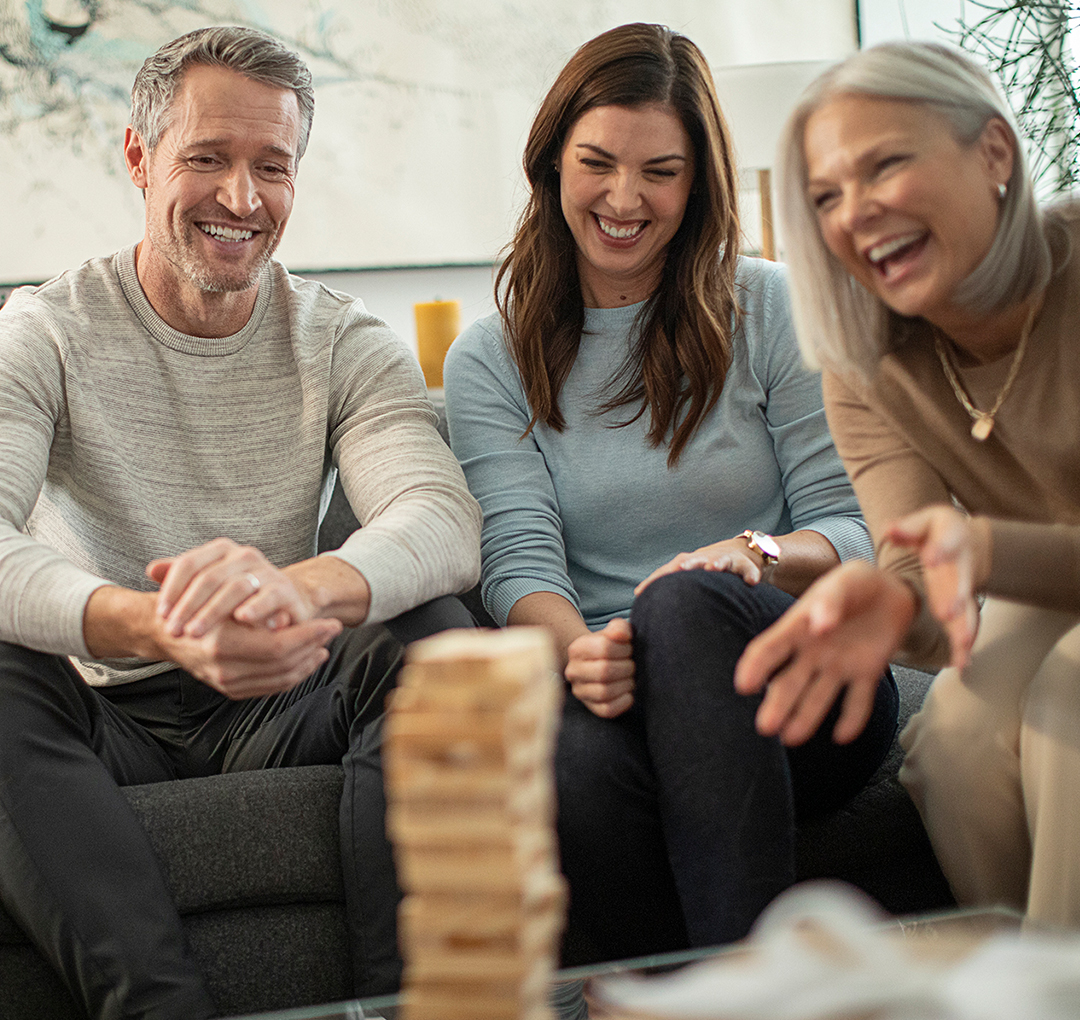 People playing jenga.